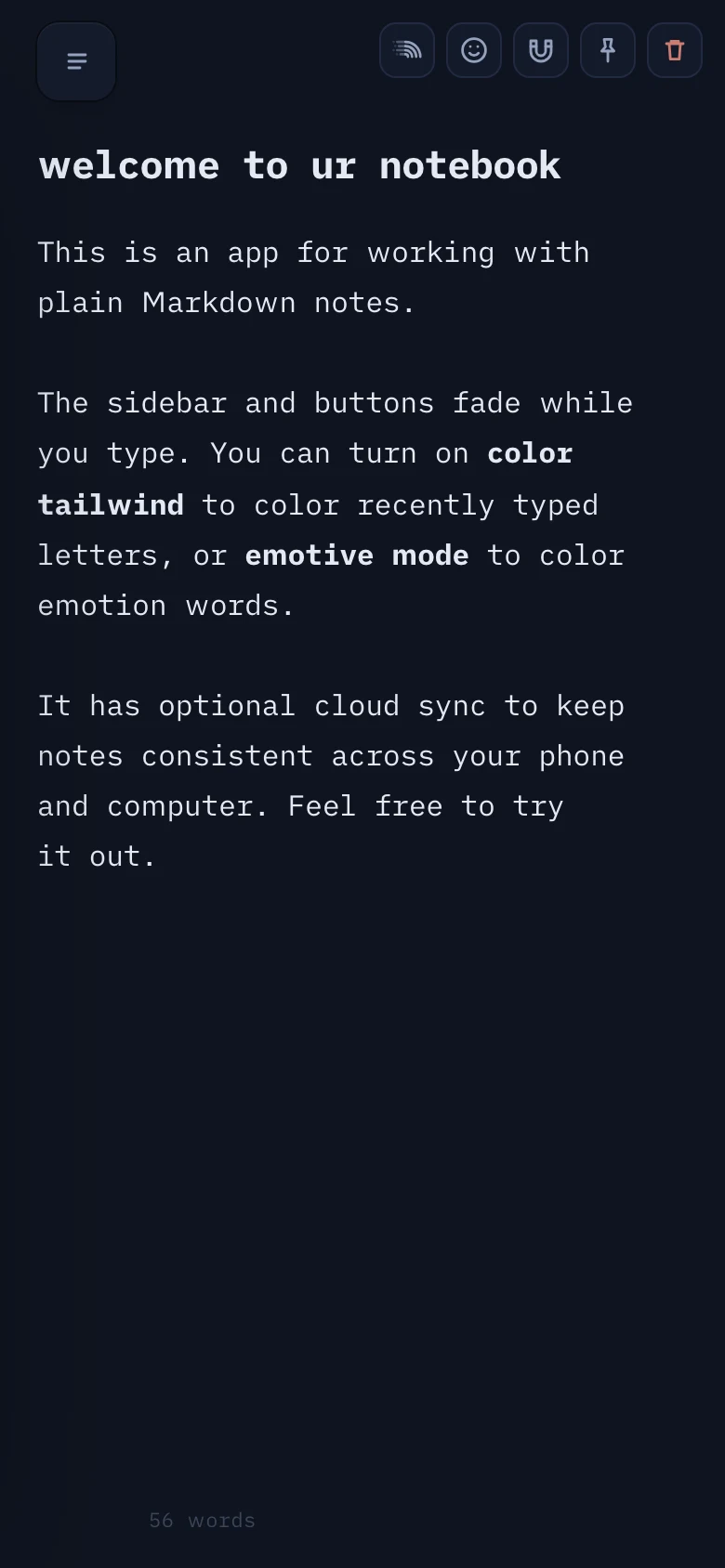 The same note on a phone